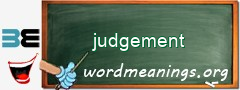WordMeaning blackboard for judgement